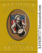 American Patriot Memorial Day Poster Greeting Card American Patriot Memorial Day Poster Greeting Card