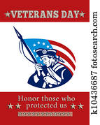 American Patriot Veterans Day Poster Greeting Card American Patriot Veterans Day Poster Greeting Card