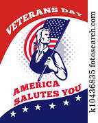 American Patriot Veterans Day Poster Greeting Card American Patriot Veterans Day Poster Greeting Card