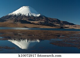 Andean volcano Parinacota