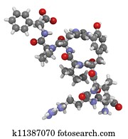 Angiotensin II (AII) peptide hormone, chemical structure Angiotensin II (AII) peptide hormone, chemical structure