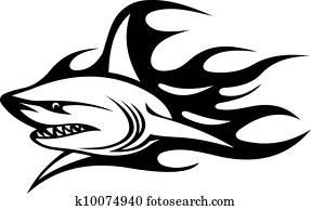 Angry shark tattoo Angry shark tattoo