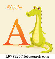 Animal alphabet with alligator Animal alphabet with alligator