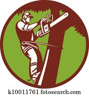 arborist, cirurgião árvore, trimmer, podador