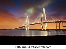 Arthur Ravenel Jr Cooper River Suspension Bridge Charleston SC from Patriots Point South Carolina