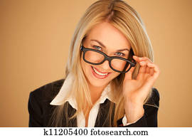Attractive professional woman in glasses