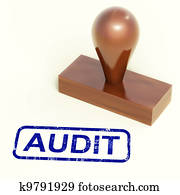 Audit Rubber Stamp Shows Financial Accounting Examination Audit Rubber Stamp Shows Financial Accounting Examination