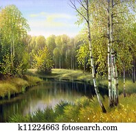 autumn landscape, canvas, oil autumn landscape, canvas, oil