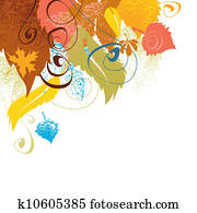 Autumn leaves vector background Autumn leaves vector background