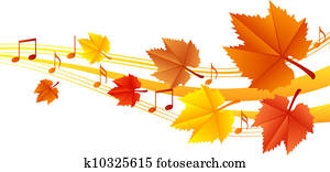 Autumn music - vector illustration Autumn music - vector illustration