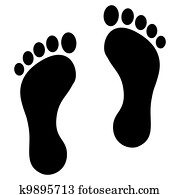 Baby feet clean black icon Baby feet clean black icon