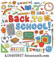 Back to School Doodles Vector Set Back to School Doodles Vector Set