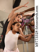 Ballet Students Exercising