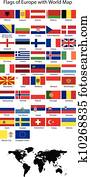 bandeiras, de, europa, com, mapa mundial bandeiras, de, europa, com, mapa mundial