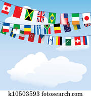 banderas del mundo, banderitas