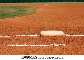Baseball Field at First Base Line Baseball Field at First Base Line