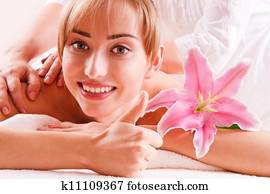 Beatiful women relax in spa