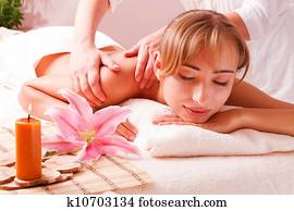 Beatiful women relax in spa