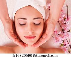 Beatiful women relax in spa