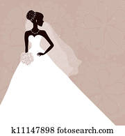 Beautiful bride with bouquet Beautiful bride with bouquet