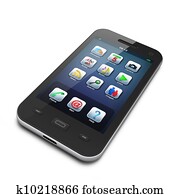 Beautiful highly-datailed black smartphone Beautiful highly-datailed black smartphone