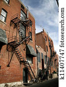 Beautiful old metal fire escape