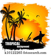 Beautiful tropical background