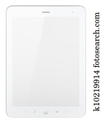 Beautiful white tablet pc on white background Beautiful white tablet pc on white background