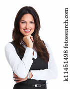 Beautiful young business woman.