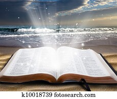 bibel, an, sandstrand