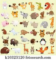 Big cartoon animal set Big cartoon animal set