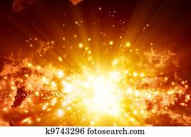 Big explosion in sky Big explosion in sky