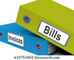 Bills And Invoices Files Show Accounting And Expenses Bills And Invoices Files Show Accounting And Expenses