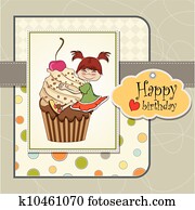 Download Funny girl in a swing Clipart | k10831731 | Fotosearch