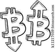 Bitcoin currency value sketch Bitcoin currency value sketch