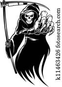 Black death monster with scythe Black death monster with scythe