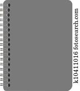 blank black cover spiral notebook