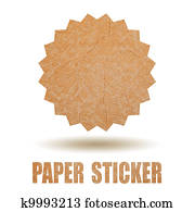 Blank paper sticker