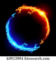 blau rot, feuer, drachen blau rot, feuer, drachen