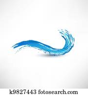 blaue welle, zeichen blaue welle, zeichen