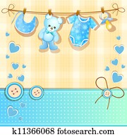 Blue baby shower card Blue baby shower card