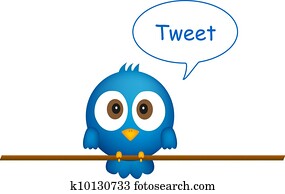 Blue bird sitting on rope, singing Blue bird sitting on rope, singing