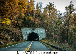 blue ridge mountains tunnel