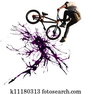 BMX cycling illustration BMX cycling illustration