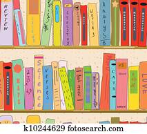 Book shelves in the library seamless wallpaper Book shelves in the library seamless wallpaper