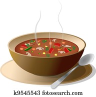 Bowl of hot vegetable soup Bowl of hot vegetable soup