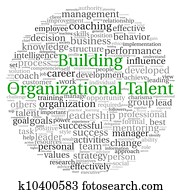 Building Organizational Talent concept in word tag cloud Building Organizational Talent concept in word tag cloud