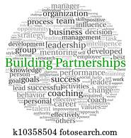 Building Partnerships concept in word tag cloud Building Partnerships concept in word tag cloud