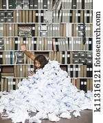 Buried Businesswoman