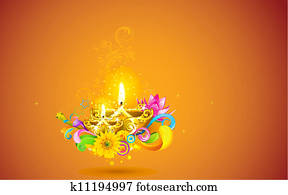 Burning Diwali Diya Burning Diwali Diya